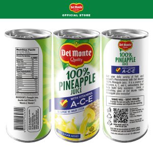 DEL MONTE 100% Pineapple Juice with Vitamin A-C-E to Support the Immune System - 220ml x 1